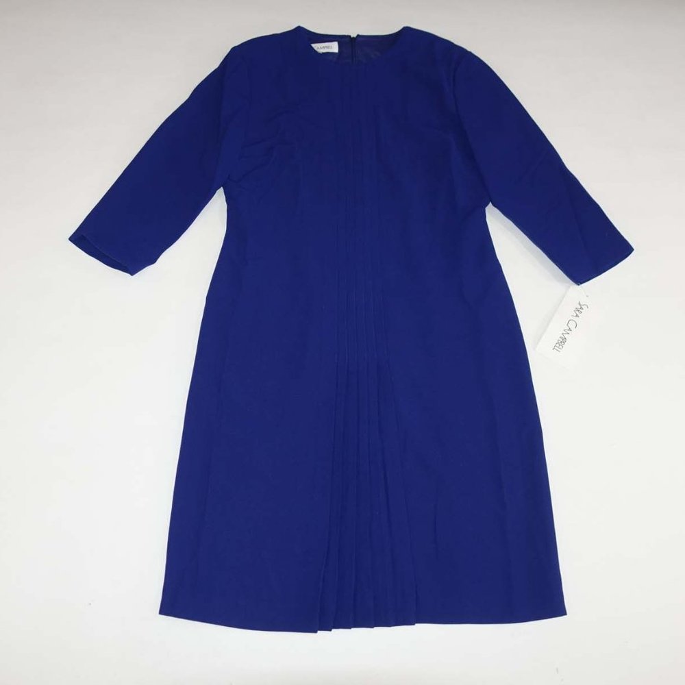 Sara Campbell Women's Shift Dress Size 12 NWT 3/4 Sleeves Royal Blue Lined